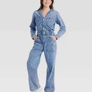 Universal Thread Blue Denim Jumpsuit